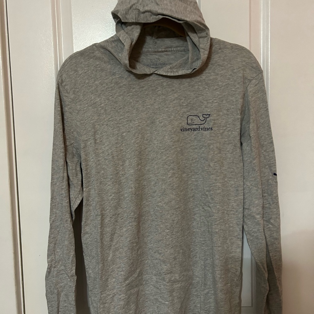 Vineyard Vines Men's Gray Long Sleeve Hoodie Tee Size S